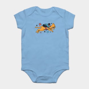 Jockey Riding A Cat Baby Bodysuit